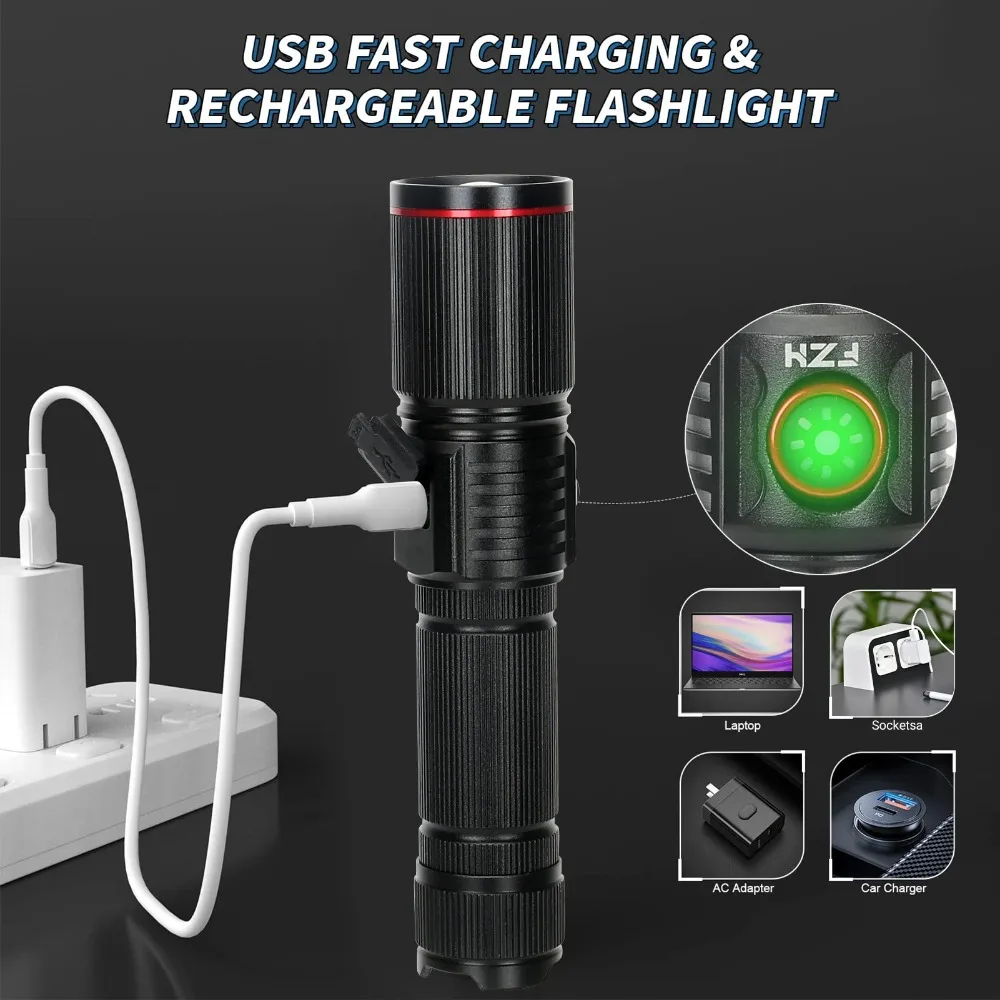 Powerful LED Flashlight Type C - Energy Monitor Meter review and price